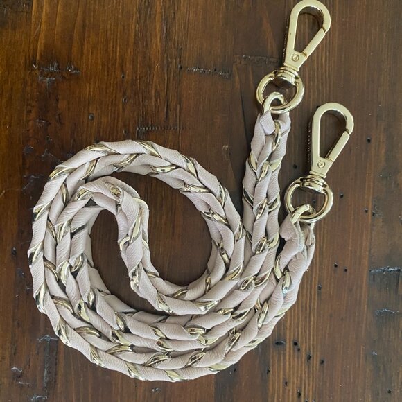 MZ Wallace Rose Gold Metallic Chain Strap Gold Tone Hardware EUC - Picture 3 of 4